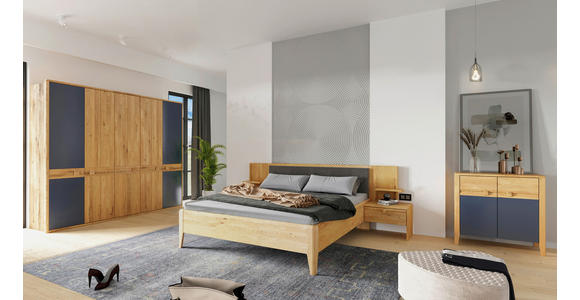 KLEIDERSCHRANK  in Eiche Artisan, Wildeiche  - Wildeiche/Eiche Artisan, KONVENTIONELL, Glas/Holz (256,8/225/58,5cm) - Linea Natura