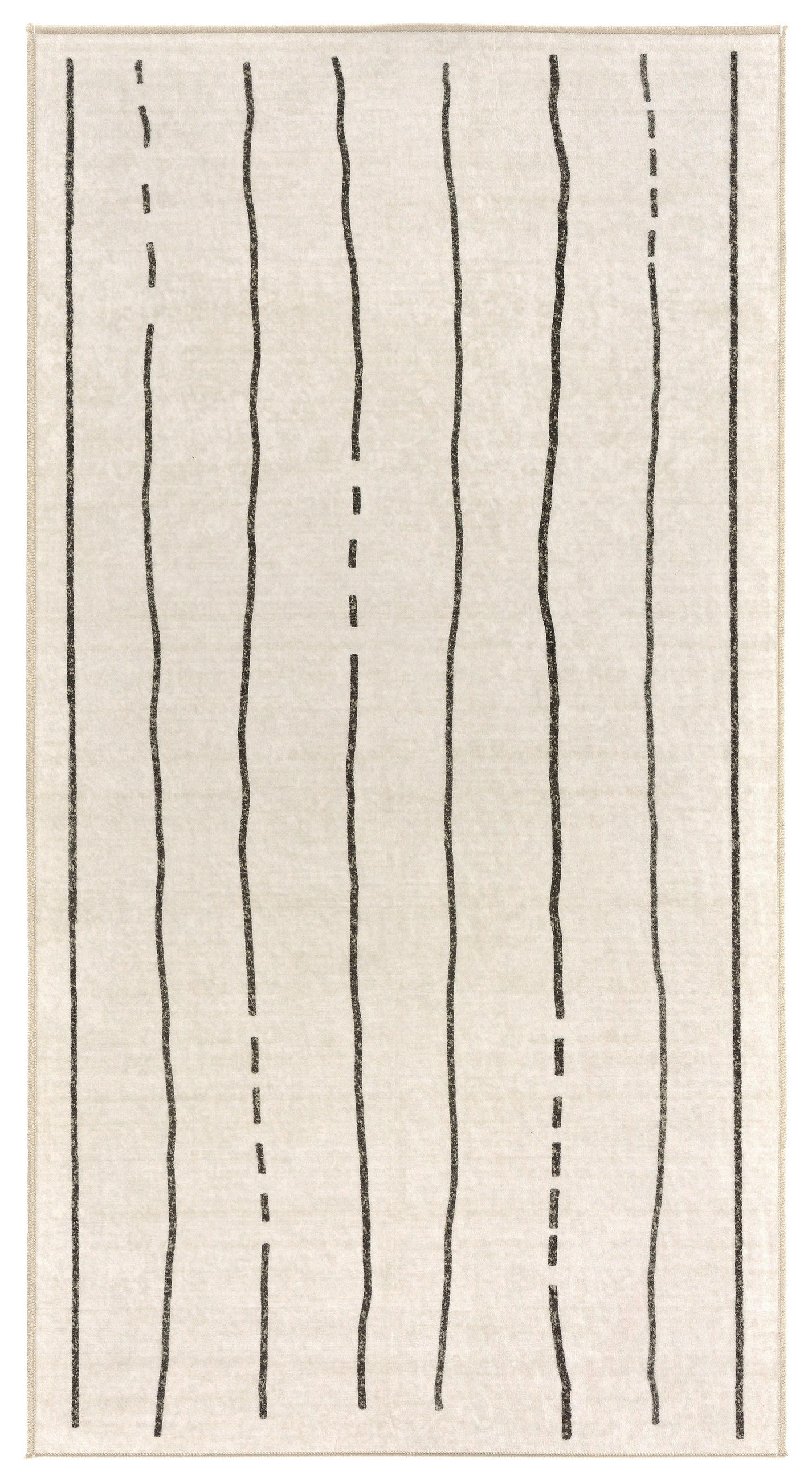 FLACHWEBETEPPICH 80/150 cm Lead Creme, Schieferfarben  - Schieferfarben/Creme, Design, Kunststoff/Textil (80/150cm) - Lindorug