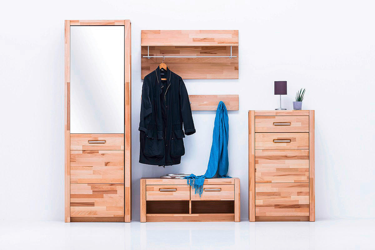 GARDEROBENPANEEL  in 100/105/27 cm  - Buchefarben, KONVENTIONELL, Holz (100/105/27cm) - Hom`in