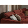 ECKSOFA  in Chenille Rostfarben  284/205 cm  - Rostfarben/Schwarz, Design, Kunststoff/Textil (284/205cm) - Xora