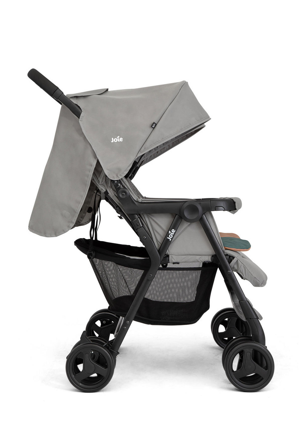 ZWILLINGSWAGEN Aire Twin  - Dunkelgrün/Koralle, Basics, Textil/Metall (78/102/70cm) - Joie