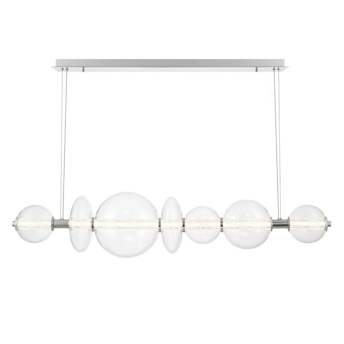 LED-HÄNGELEUCHTE 70/142,1/30 cm    - Chromfarben, Basics, Glas/Metall (70/142,1/30cm) - Elstead Lighting