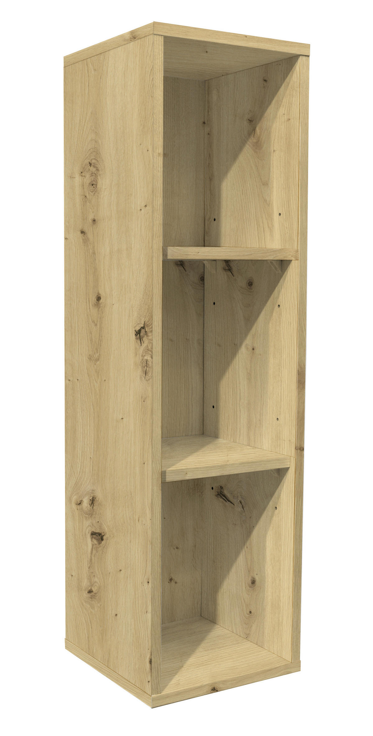 BABYUNTERSTELLREGAL  - Schwarz/Eiche Artisan, Basics, Holzwerkstoff/Kunststoff (25/89/25cm)