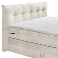 BOXSPRINGBETT 180/200 cm  in Creme  - Creme/Schwarz, Basics, Holzwerkstoff/Kunststoff (180/200cm) - Esposa