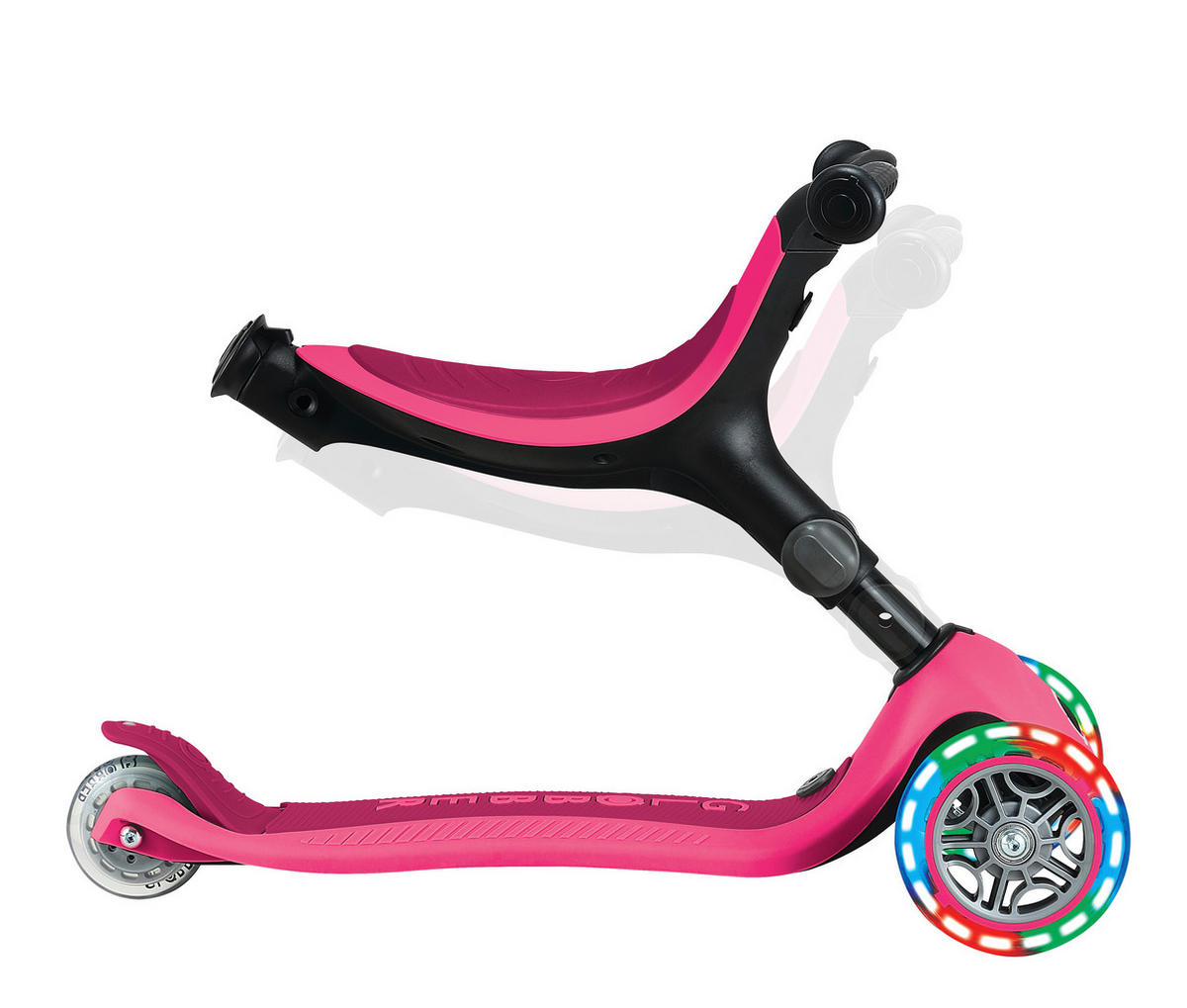 LAUFRAD GO-UP ACTIVE LIGHTS 3IN1  - Pink/Fuchsia, Basics, Kunststoff/Metall (67/28/95,5cm) - GLOBBER