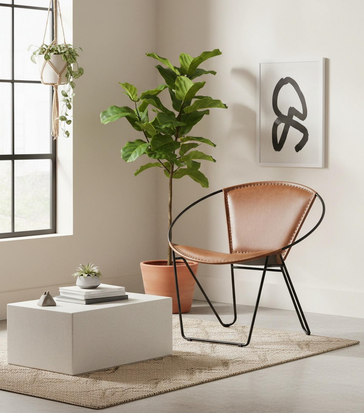 SESSEL in Echtleder Braun, Schwarz  - Schwarz/Braun, LIFESTYLE, Leder/Metall (68/70/62cm) - Landscape