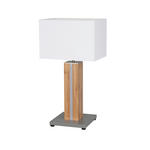 LED-TISCHLEUCHTE MAGNUS  - Chromfarben/Weiß, Natur, Holzwerkstoff/Textil (30/20/56cm) - Dieter Knoll