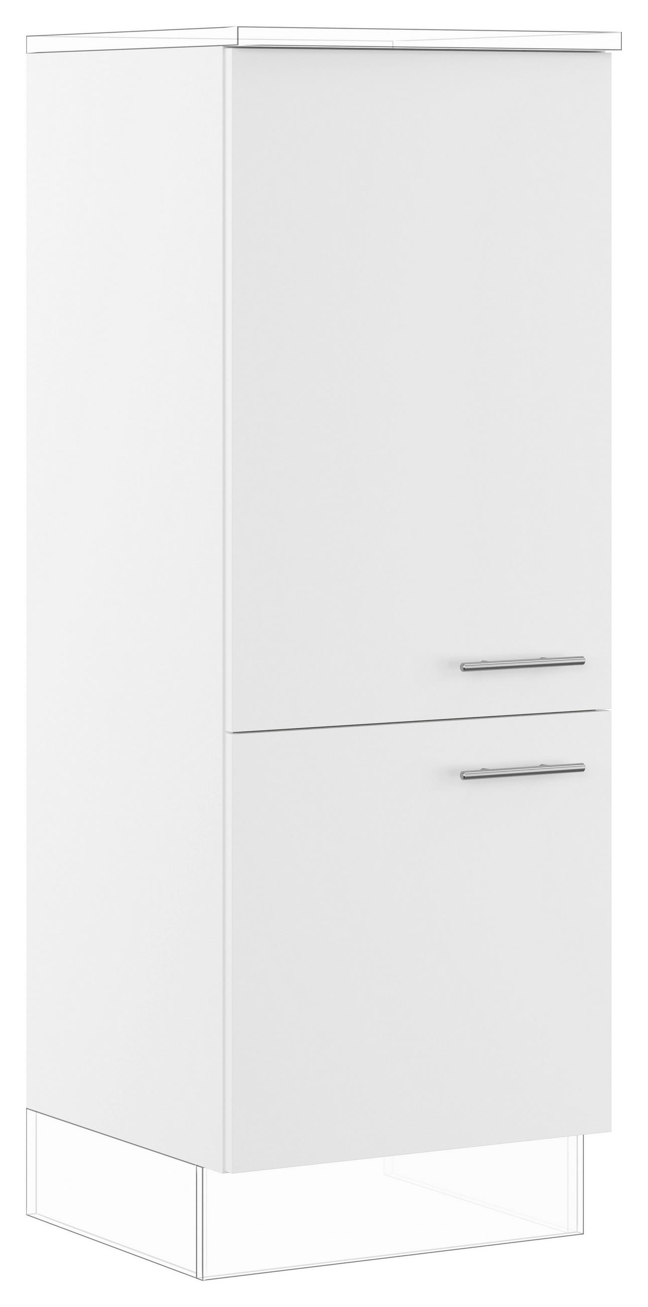 GERÄTEUMBAUSCHRANK 60/163/57,6 cm  in Weiß  - Edelstahlfarben/Weiß, Basics, Holzwerkstoff/Metall (60/163/57,6cm) - Impuls