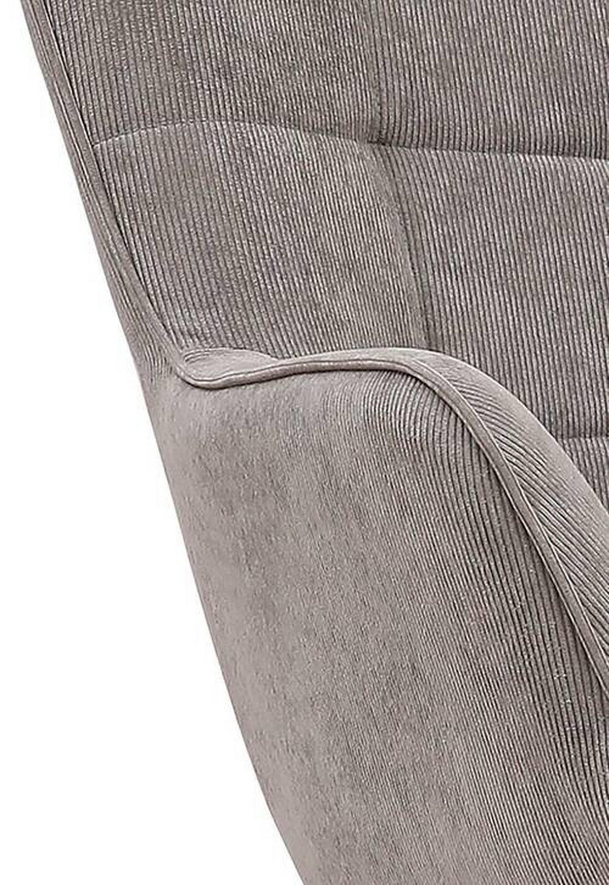 SCHAUKELSESSEL Cord Grau    - Buchefarben/Schwarz, MODERN, Holz/Textil (72/92/92cm) - MID.YOU