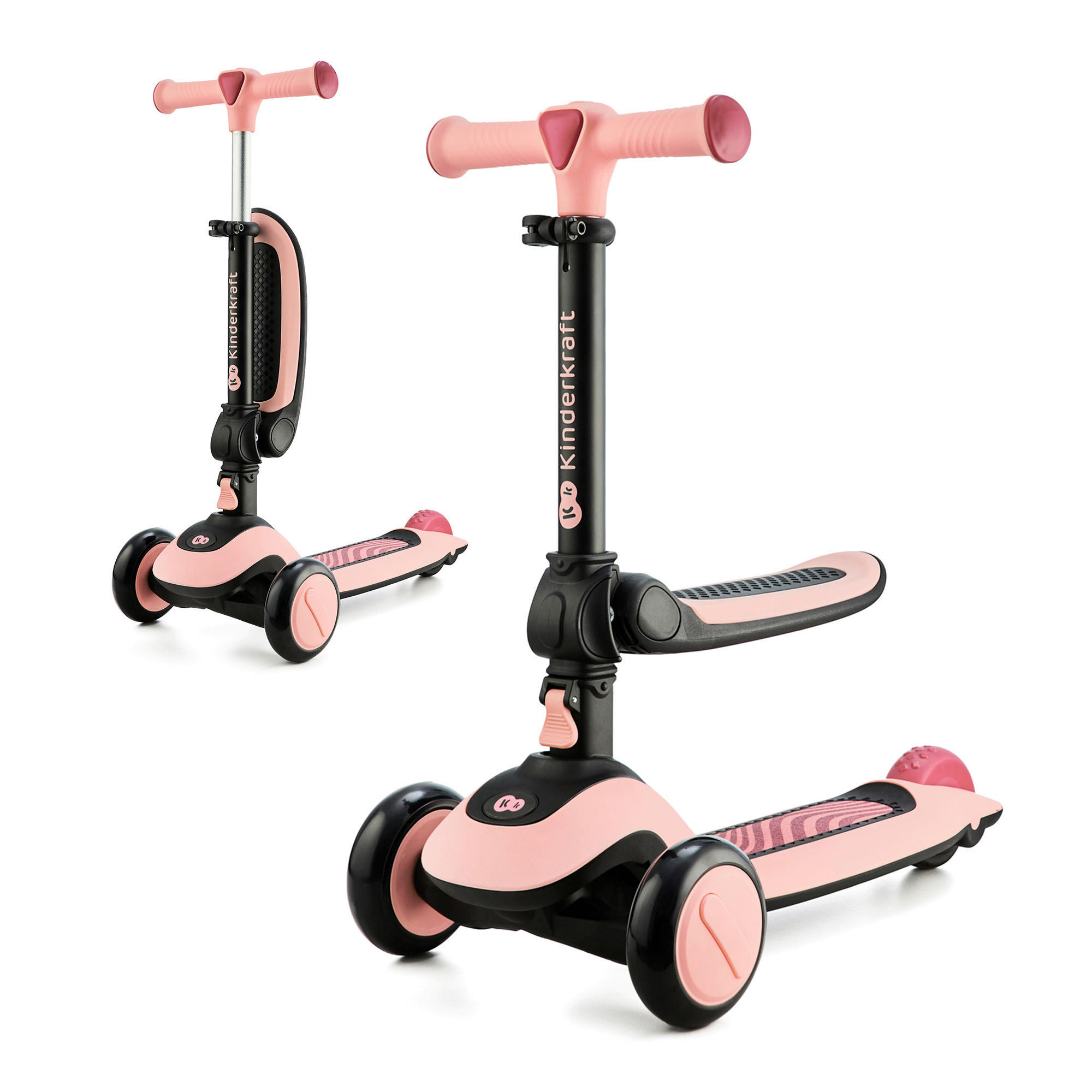 MINI-SCOOTER Halley  - Schwarz/Rosa, Basics, Kunststoff/Metall (31/64-77.5/60cm) - Kinderkraft