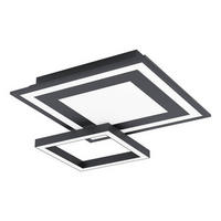 LED-DECKENLEUCHTE 2,7 W    45/45/7 cm  - Weiss/Schwarz, Design, Kunststoff/Metall (45/45/7cm) - Eglo