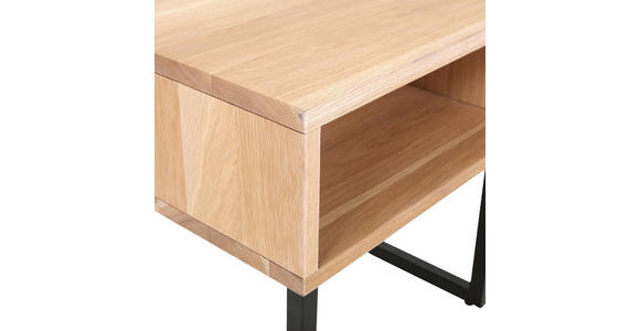 NACHTSCHRANK 50/50/40 cm Eiche massiv  - Eichefarben/Schwarz, Natur, Holz/Metall (50/50/40cm) - Landscape
