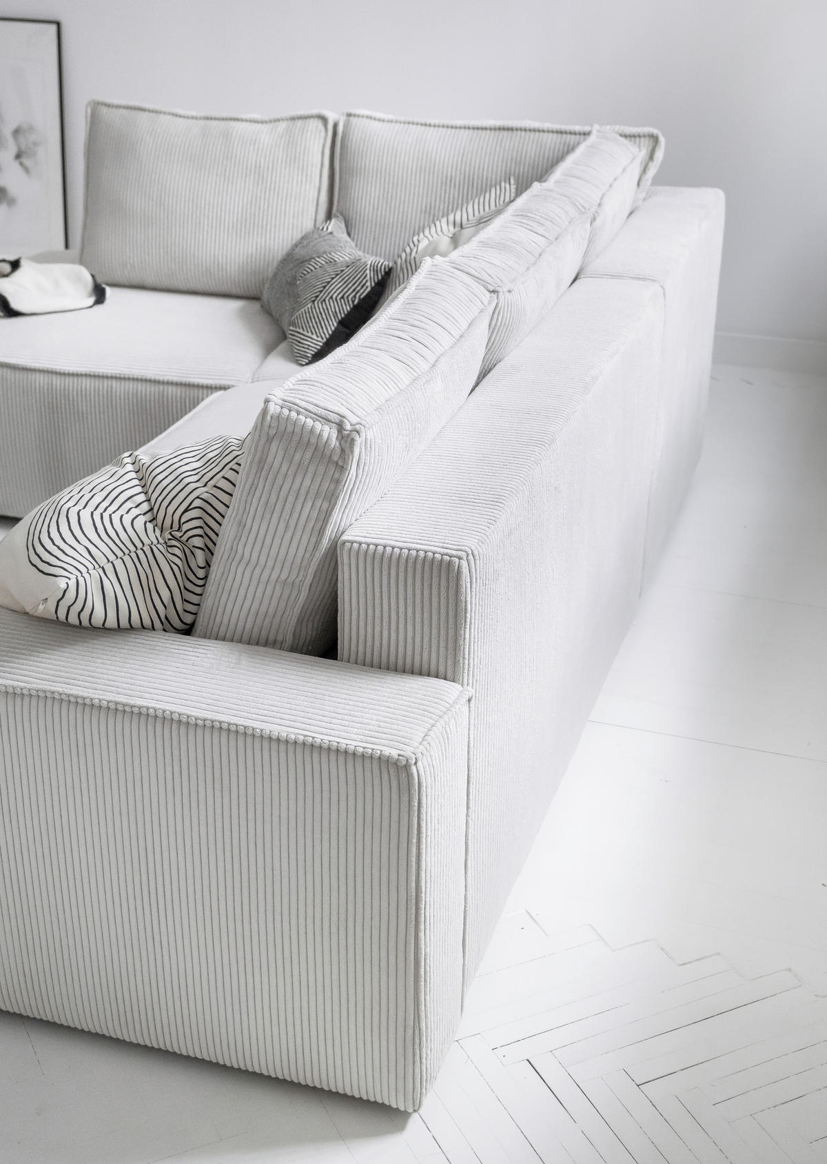 ECKSOFA  in Cord Beige  194/247 cm  - Beige/Schwarz, Design, Kunststoff/Textil (194/247cm) - MID.YOU