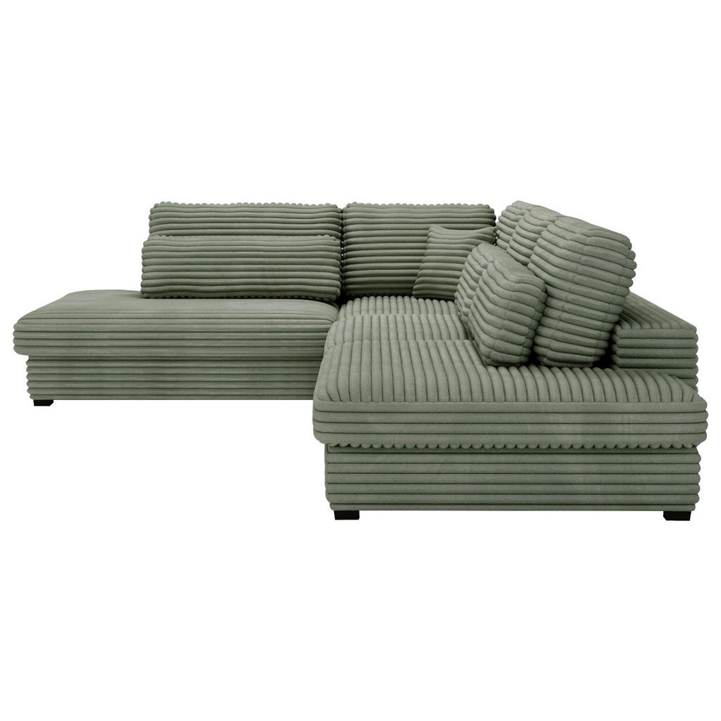 Thumbnail - Livetastic Ecksofa, Grün, Textil, 5-Sitzer, Füllung: Schaumstoff, Ottomane links, L-Form, 332x244 cm, Made in EU, seiten...