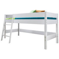 VYSOKÁ POSTEL, 90/200 cm, bílá - bílá, Design, dřevo (90/200cm) - MID.YOU