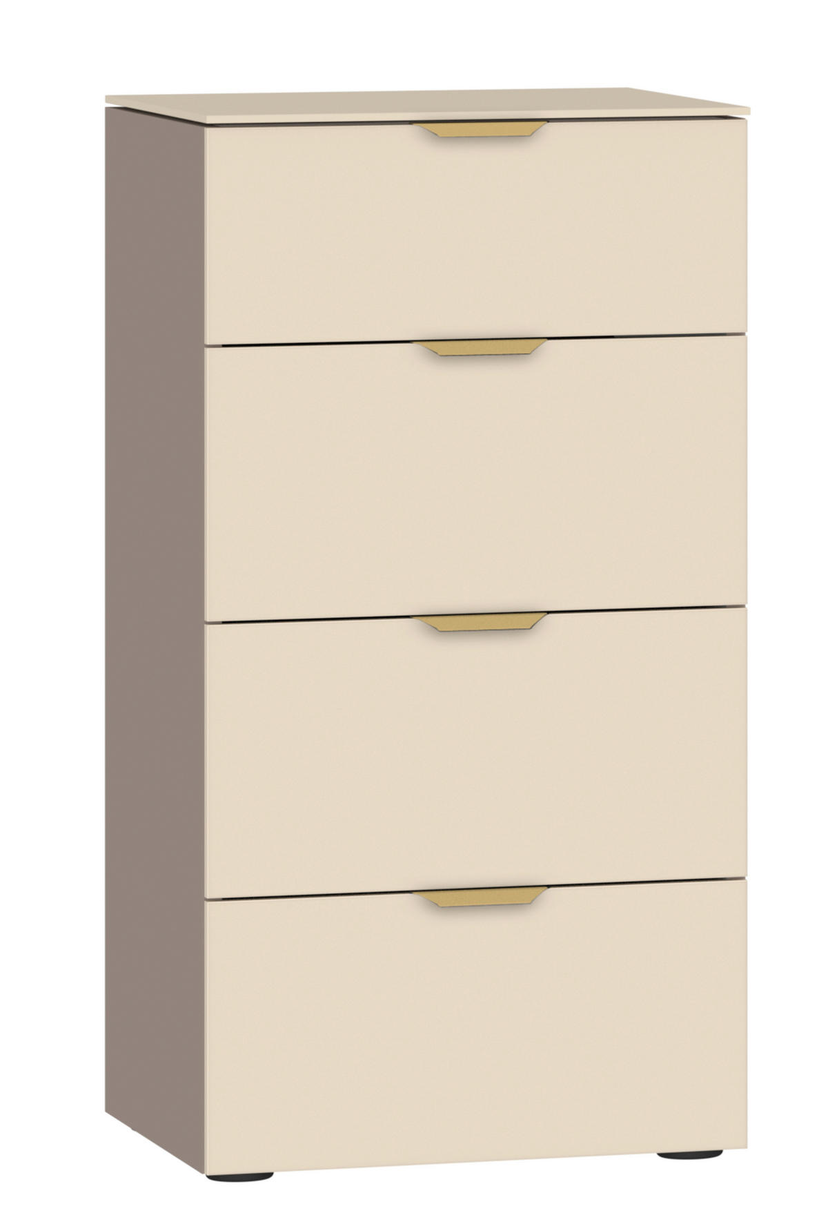 KOMMODE 45/87/43 cm  in Creme, Hellbraun  - Hellbraun/Creme, Design, Glas/Holzwerkstoff (45/87/43cm) - Jutzler
