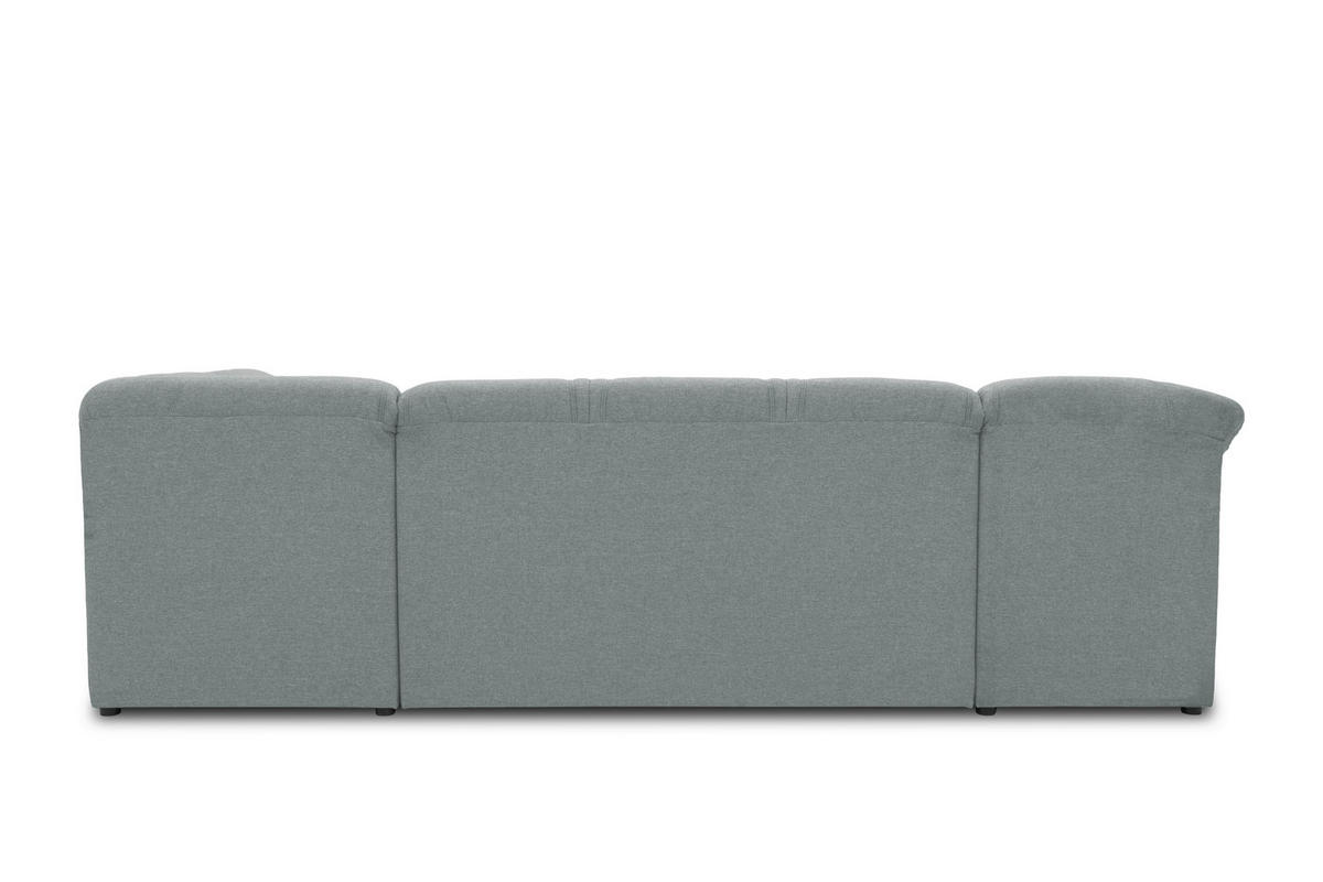 WOHNLANDSCHAFT Mintgrau Mikrofaser  - Mintgrau/Schwarz, KONVENTIONELL, Kunststoff/Textil (146/295/180cm) - MID.YOU