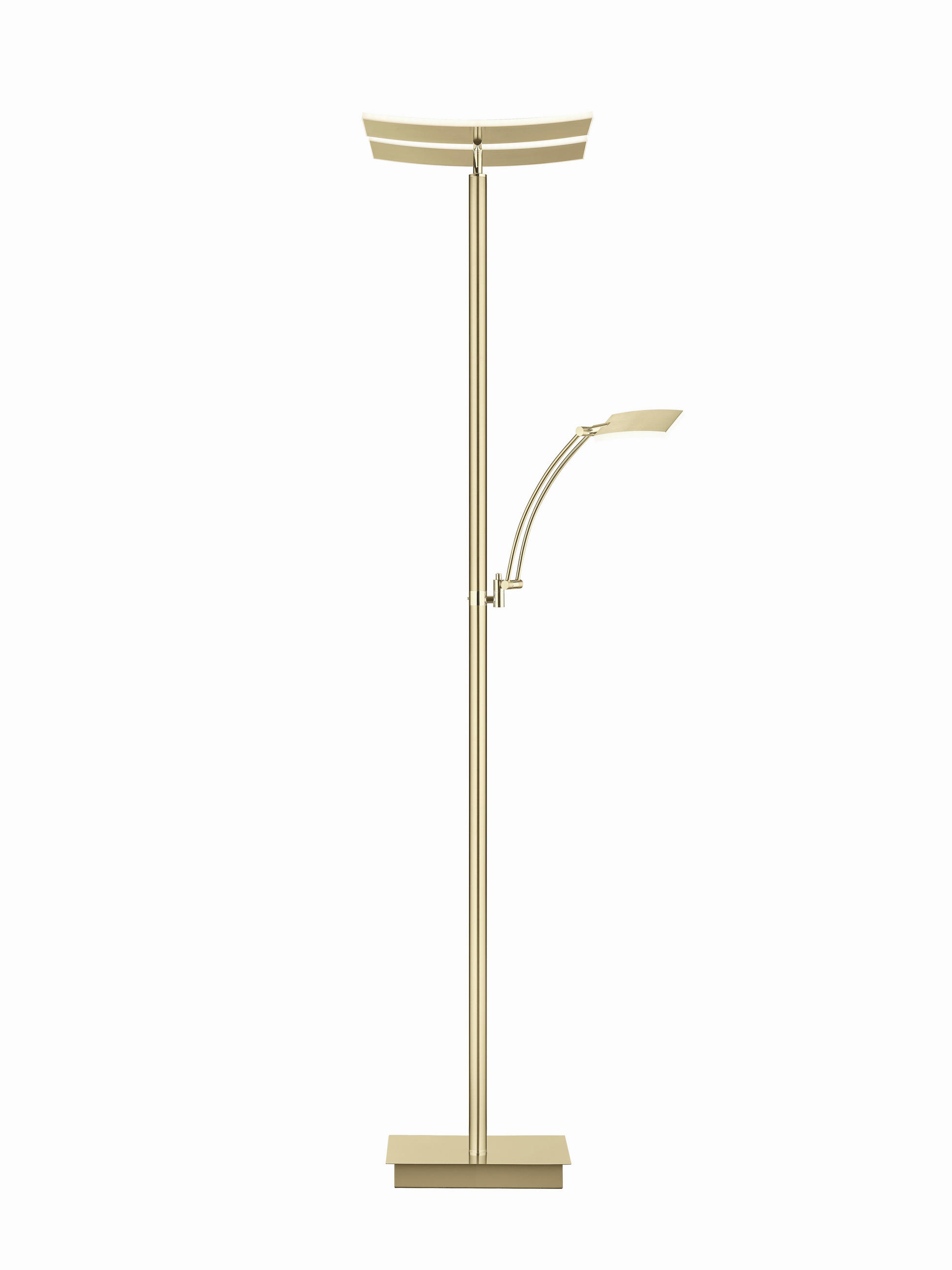 LED-STEHLEUCHTE Andy 50/185 cm   - Champagner, MODERN, Metall (50/185cm) - Hell