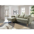 ECKSOFA Olivgrün Flachgewebe  - Buchefarben/Olivgrün, KONVENTIONELL, Holz/Textil (144/230cm) - Carryhome