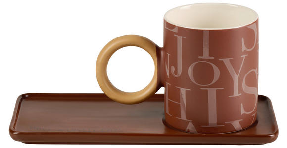 KAFFEEBECHER  350 ml   - Braun, LIFESTYLE, Keramik (11/23cm) - Novel