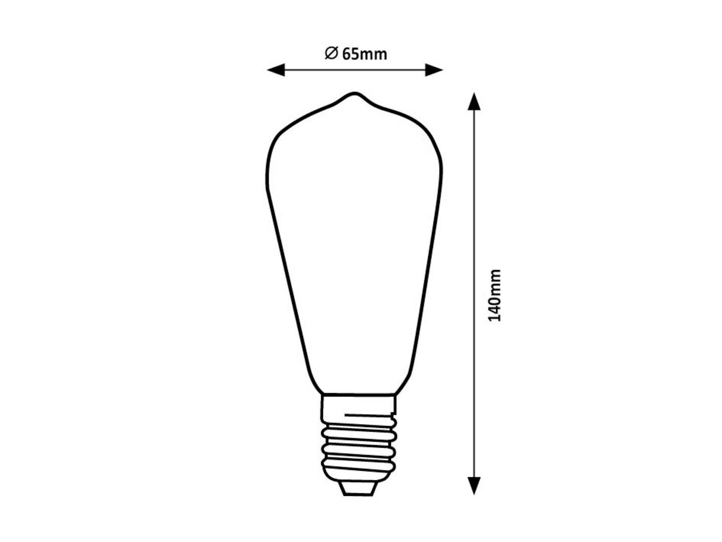 LED FILAMENT ŽARULJA - prozirno, Design, staklo (6.5/14cm)
