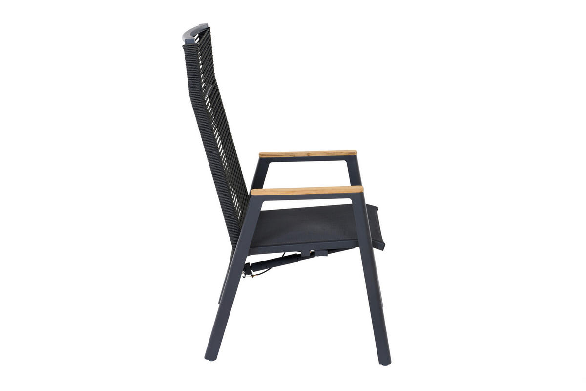 GARTENSESSEL Holz, Metall, Kunststoff Grau  - Grau, Basics, Holz/Kunststoff (56/113/77cm) - Siena Garden