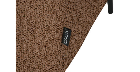 ECKSOFA  in Webstoff Rostfarben  205/280 cm  - Rostfarben/Schwarz, Design, Textil/Metall (205/280cm) - Xora