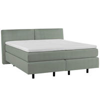 BOXSPRINGBETT 180/200 cm  in Grün  - Schwarz/Grün, MODERN, Kunststoff/Textil (180/200cm) - Beldomo - Sleep
