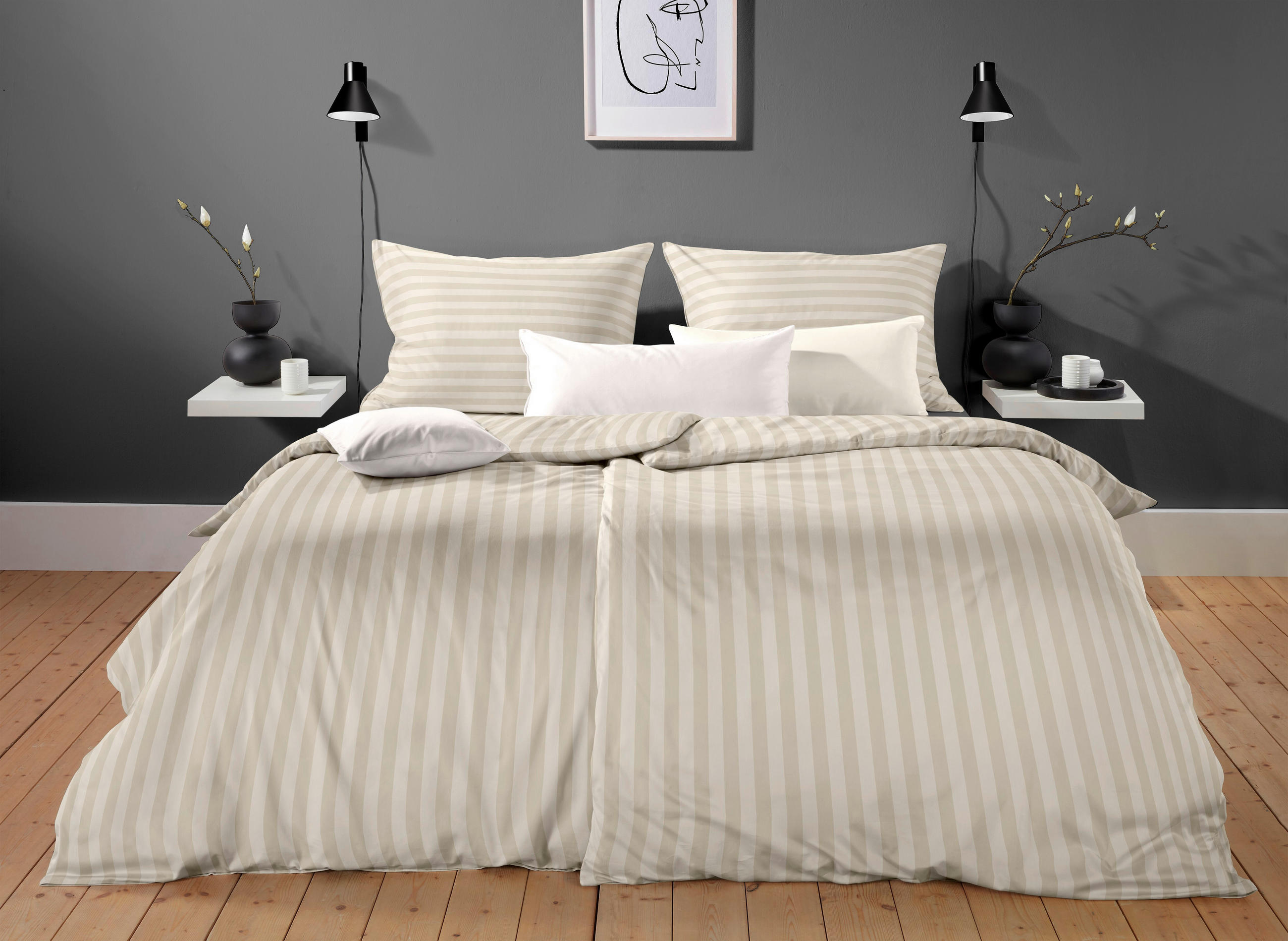 BETTWÄSCHE 140/200 cm  - Sandfarben, KONVENTIONELL, Textil (140/200cm) - Fleuresse