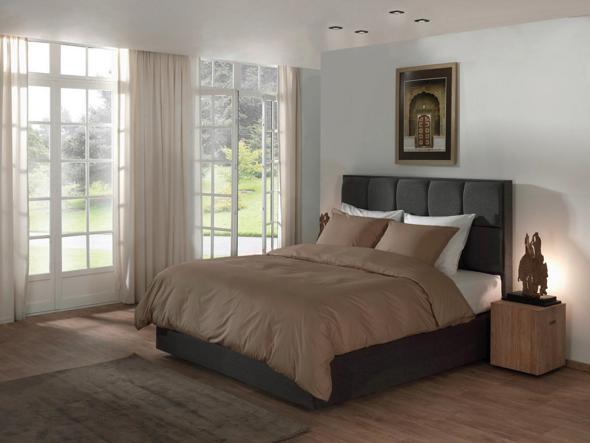 BETTWÄSCHE Suite-Mumbai Perkal 155/220 cm  - Taupe, Basics, Textil (155/220cm)