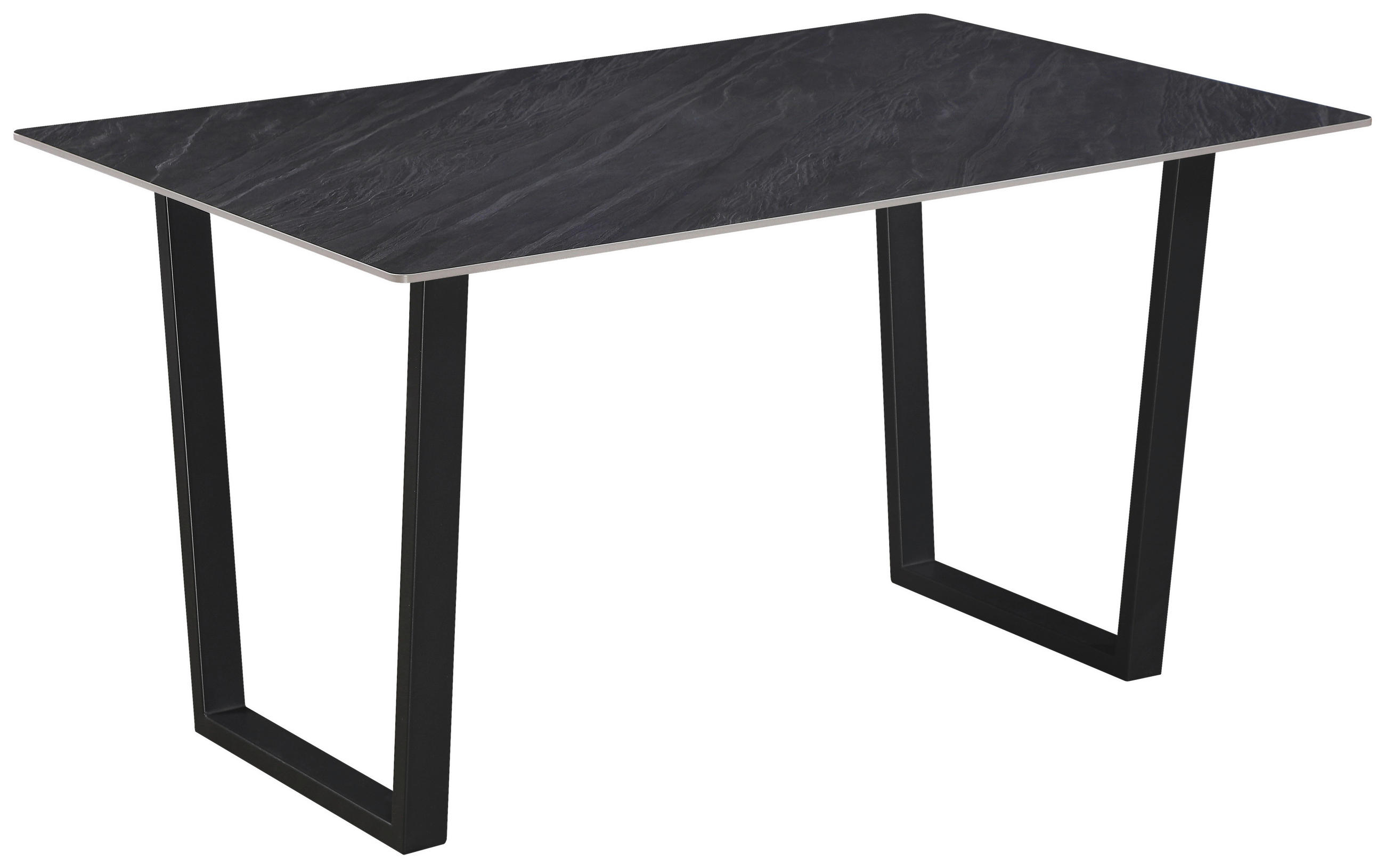 ESSTISCH rechteckig Anthrazit  - Anthrazit/Schwarz, KONVENTIONELL, Stein/Metall (140/76/90cm) - MID.YOU