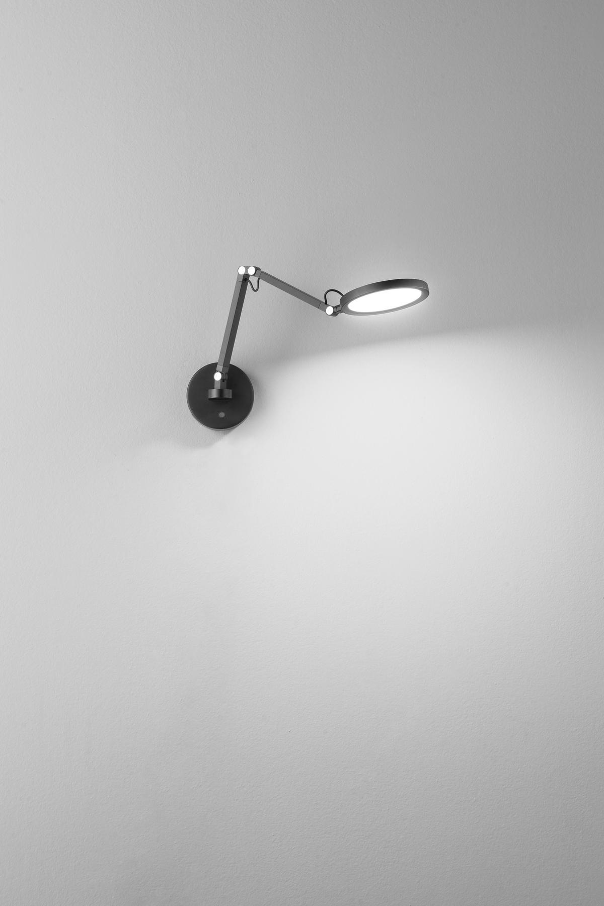 LED-WANDLEUCHTE Regina 12/max 45/max 64 cm  - Schwarz, Design, Metall (12/max 45/max 64cm)