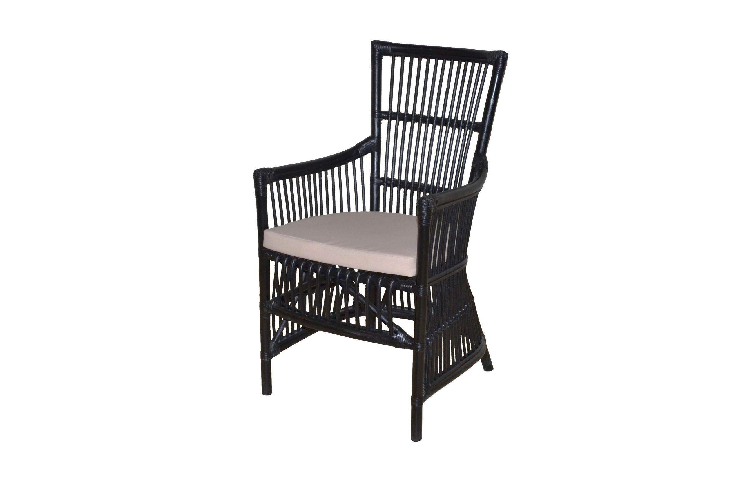 SESSEL in Schwarz  - Schwarz/Weiß, Natur, Holz/Textil (62/55/96cm) - MID.YOU