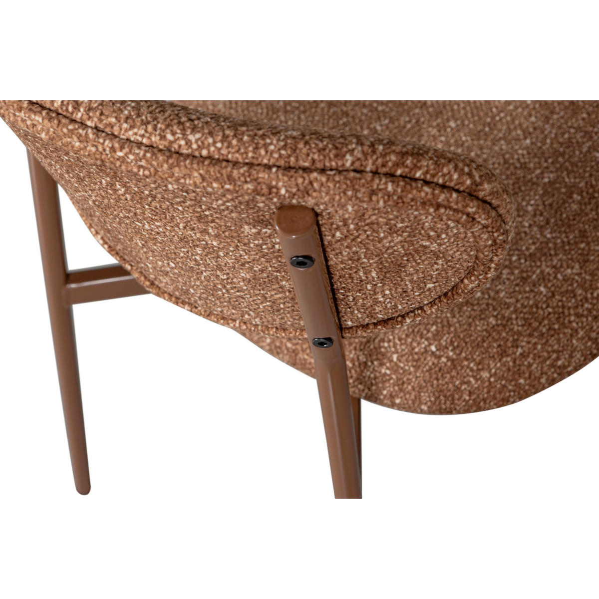 STUHL-SET 2 Stück  in Eisen Webstoff  - Braun, MODERN, Textil/Metall (46/77/56cm) - Livetastic