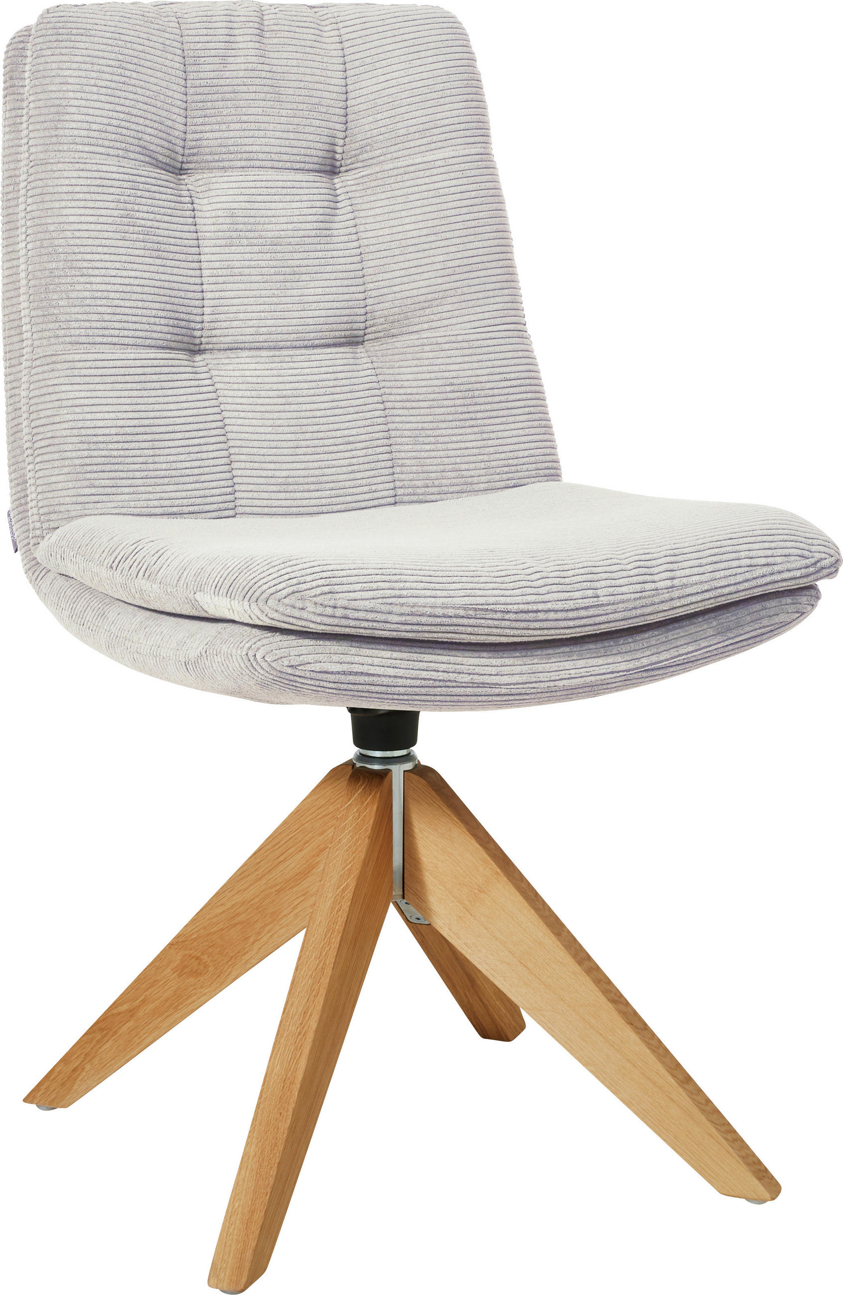 STUHL - Eichefarben/Hellgrau, Design, Holz/Textil (50/90/69cm) - Johann Jakob