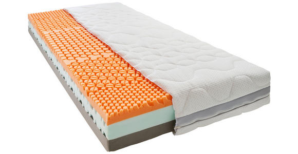 KALTSCHAUMMATRATZE 90/200 cm Höhe ca. 21 cm  - Silberfarben, Basics, Textil (90/200cm) - Novel