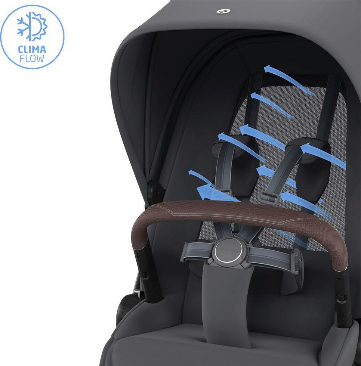 KINDERWAGEN  Fame  Moon Graphite  - Grau, Basics, Textil (61.5/98-110/86,5-95,5cm) - Maxi-Cosi