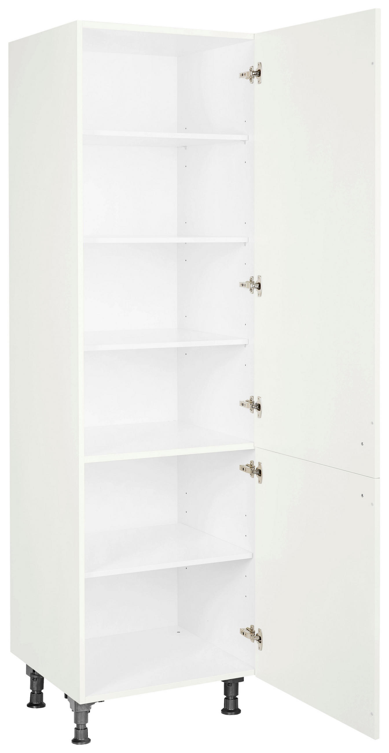 GESCHIRRSCHRANK 60/216,6/58 cm in Weiß - Schwarz/Weiß, MODERN, Holzwerkstoff/Metall (60/216,6/58cm) - Nobilia