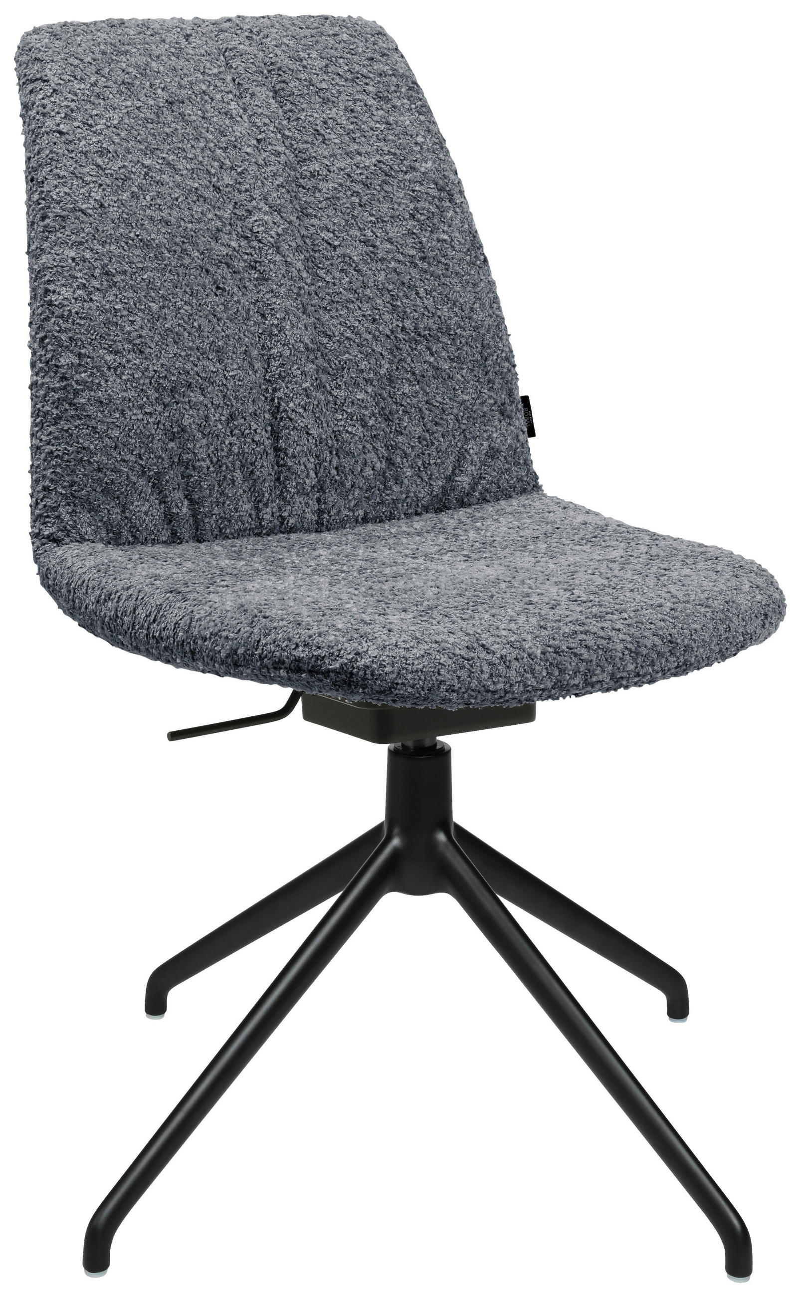 STUHL  in Aluminium Bouclé  - Dunkelgrau/Schwarz, Design, Textil/Metall (46/81,5-84,5/55cm) - Johann Jakob