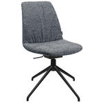 STUHL  in Aluminium Bouclé Metall, Textil  - Dunkelgrau/Alufarben, Design, Textil/Metall (46/81,5-84,5/55cm) - Johann Jakob