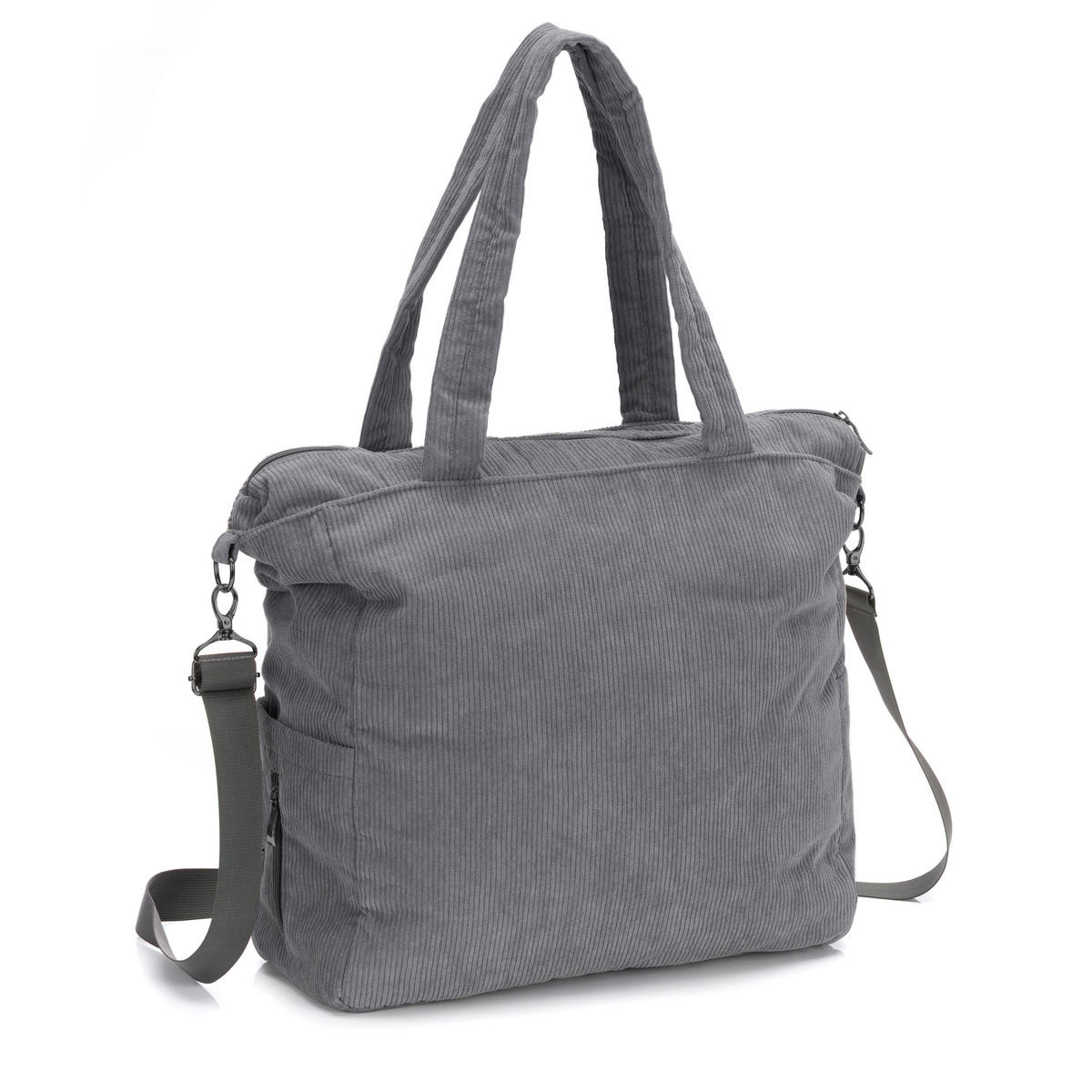 WICKELTASCHE Cord  - Grau, Basics, Textil (39/36cm) - Fillikid