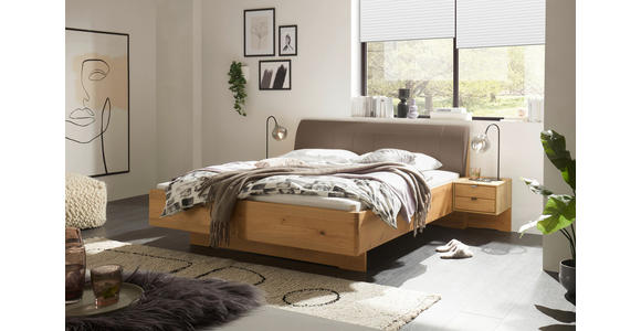 BETTANLAGE 180/200 cm  in Braun, Eiche Bianco  - Eiche Bianco/Braun, KONVENTIONELL, Holz/Holzwerkstoff (180/200cm) - Linea Natura