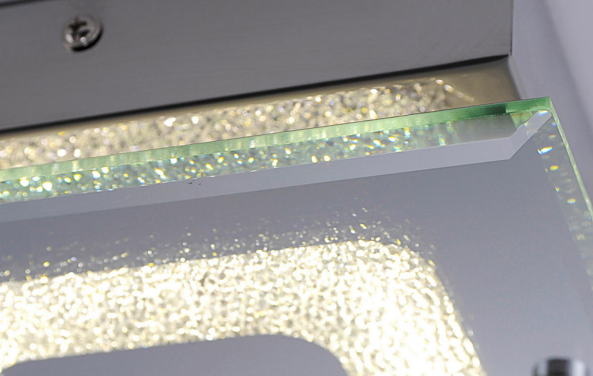 WANDLEUCHTE LISA Lisa 18/18/5,8 cm   - Chromfarben, KONVENTIONELL, Glas/Metall (18/18/5,8cm)