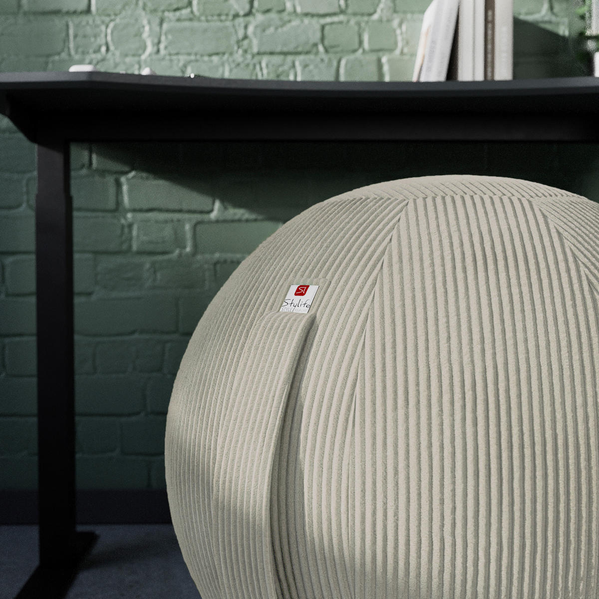 SITZBALL - Beige, Design, Textil (65cm) - Stylife