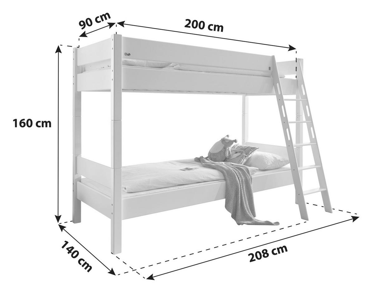 PALANDA, 90/200 cm, bílá - bílá, Konvenční, dřevo (90/200cm) - Carryhome