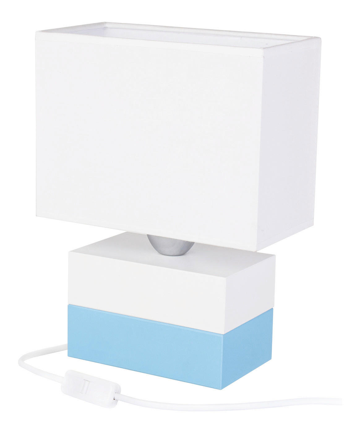 TISCHLEUCHTE Colorato 20/10,5/27 cm  - Blau/Naturfarben, Basics, Holz (20/10,5/27cm)