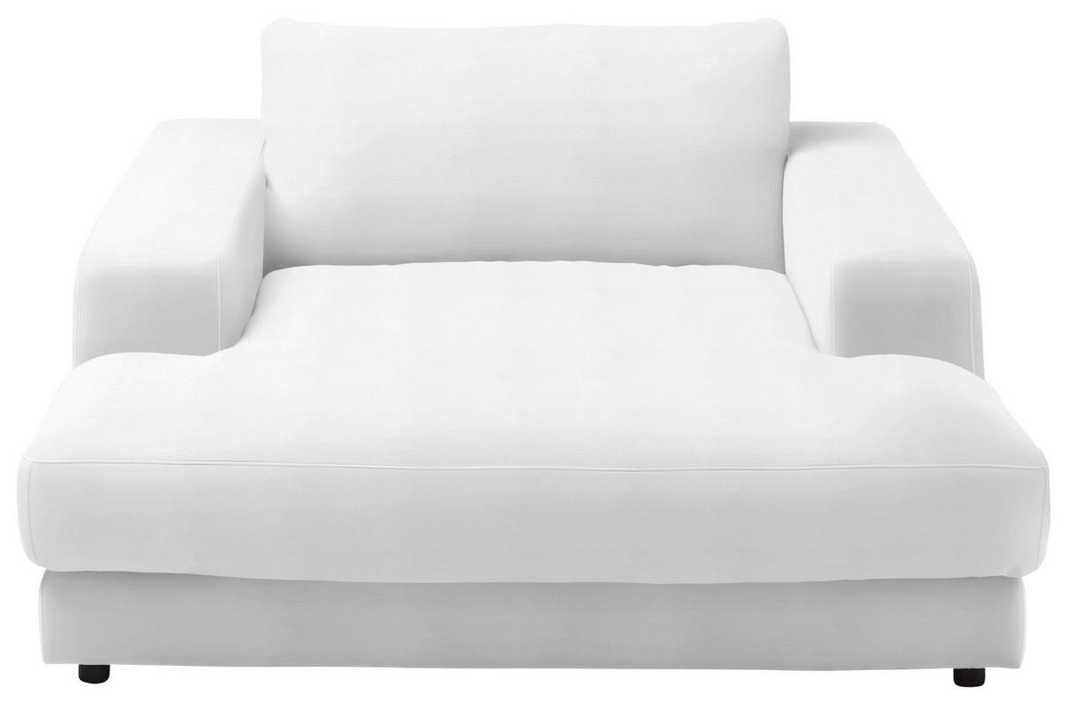 XXL-SESSEL in Chenille Weiss  - Weiss/Schwarz, Design, Kunststoff/Textil (150/86/170cm) - Lomoco
