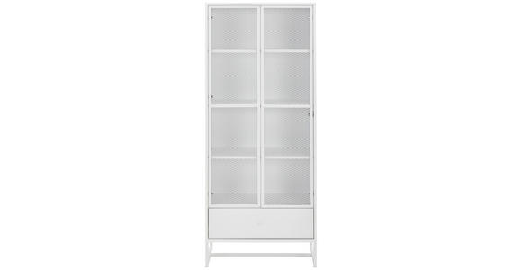 VITRINE in Weiß - Weiß, MODERN, Holzwerkstoff/Metall (80/191/41cm) - Novel