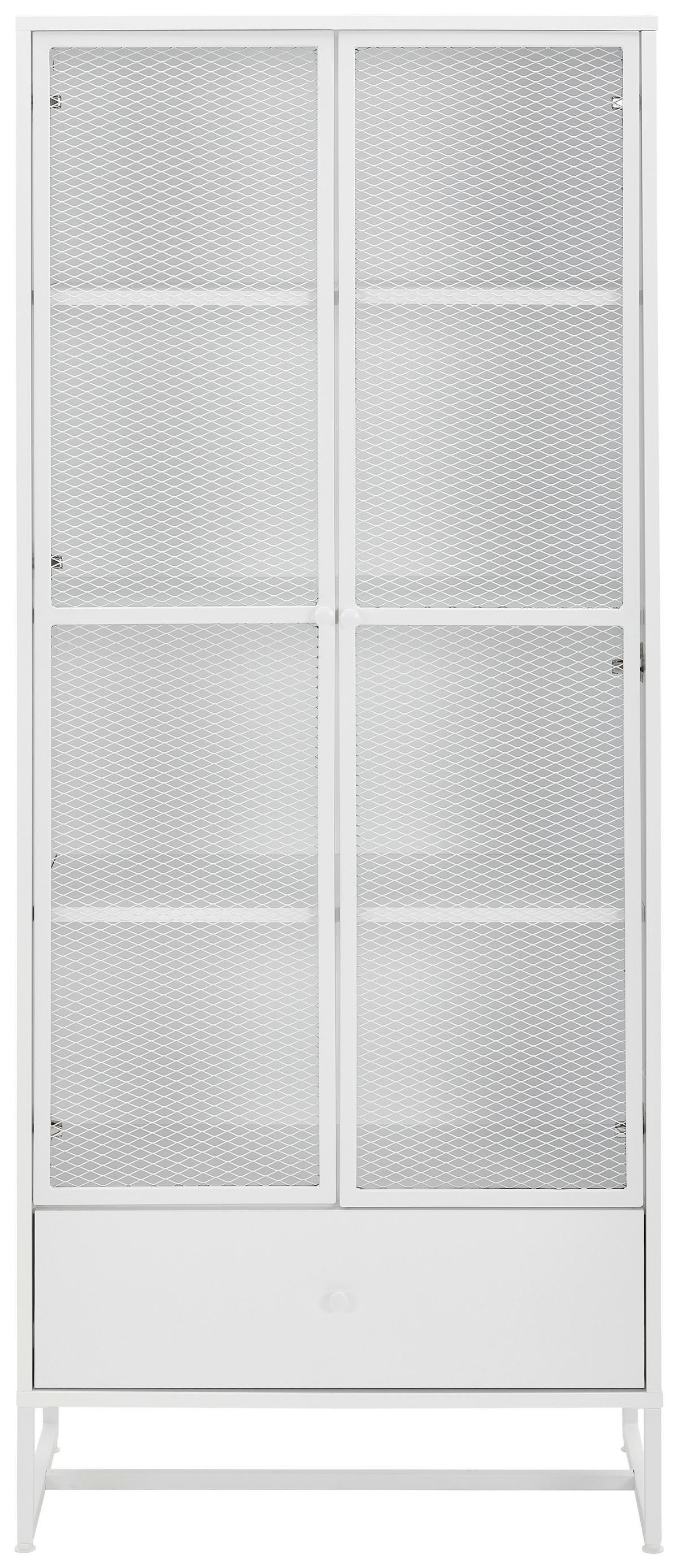 VITRINE in Weiß  - Weiß, MODERN, Holzwerkstoff/Metall (80/191/41cm) - Novel