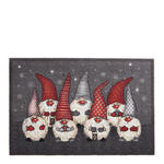 Weihnachtsfußmatte  40/60 cm  Grau, Rot, Weiß  - Rot/Weiß, KONVENTIONELL, Kunststoff/Textil (40/60cm) - Esposa